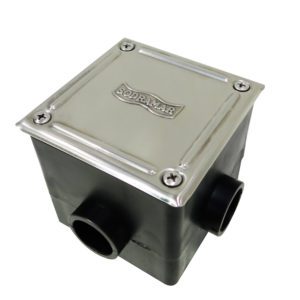 Caixa de Passagem com Base Quadrada e Tampa Inox